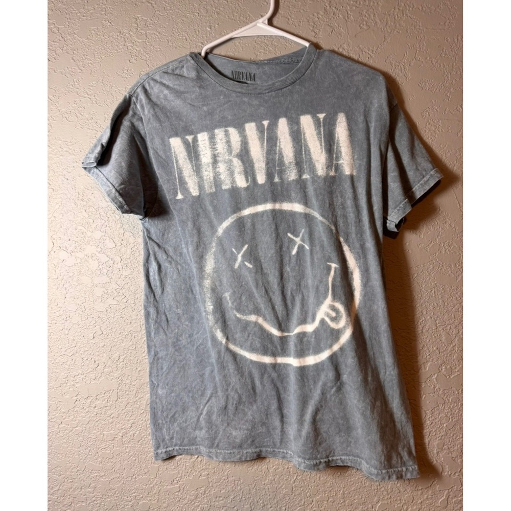 Nirvana Smiley Face Tie Dye Graphic T Shirt Mens Medium M